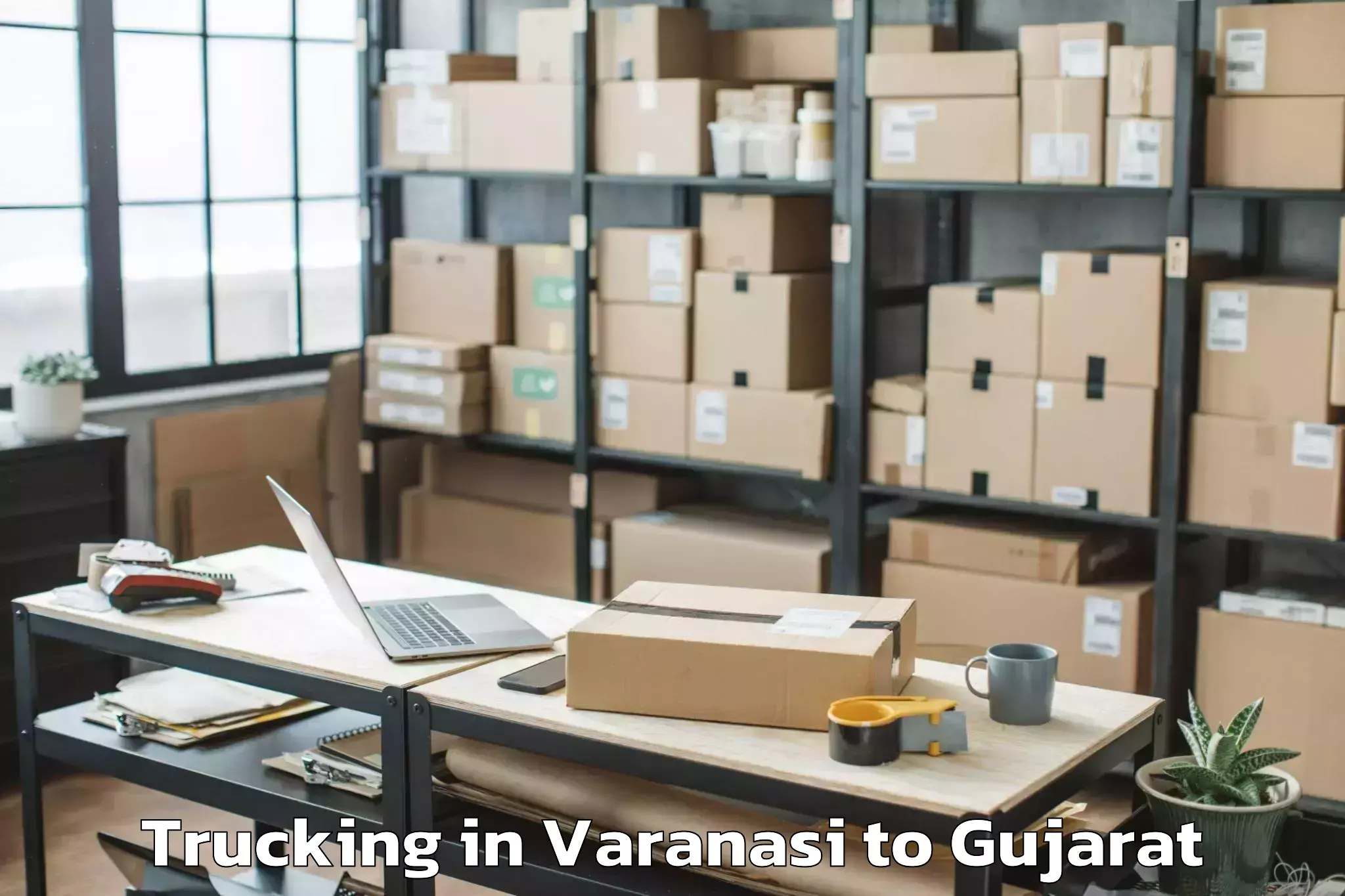 Affordable Varanasi to Waghodia Trucking